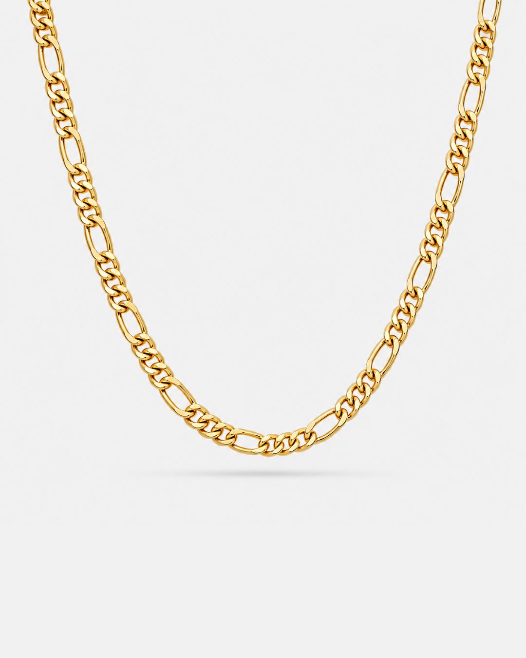 Men’s 18K Gold-Plated Figaro Chain Necklace, 6 mm