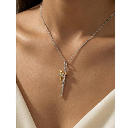 Hugging Figures Pendant Necklace — Embrace