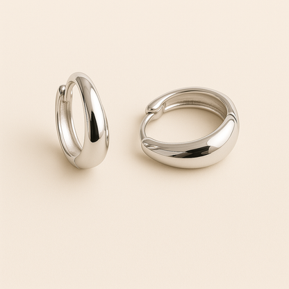 Rounded Mini Hoop Earrings, 10–14 mm — Hilda