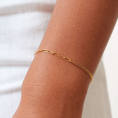 Curb and Paperclip Chain Bracelet — Balance