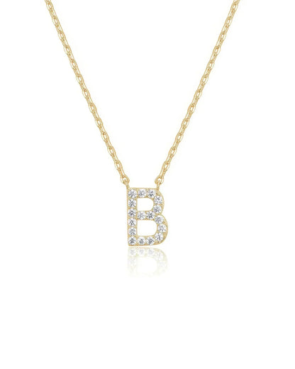 Crystal Initial Pendant Necklace, A–Z