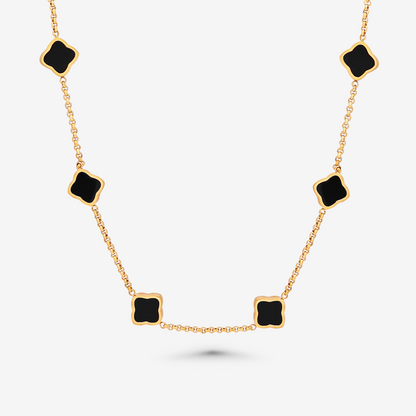 Seven Quatrefoil Station Necklace