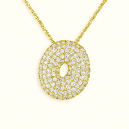 Bubble Initial Crystal Necklace, A–Z, 18 in
