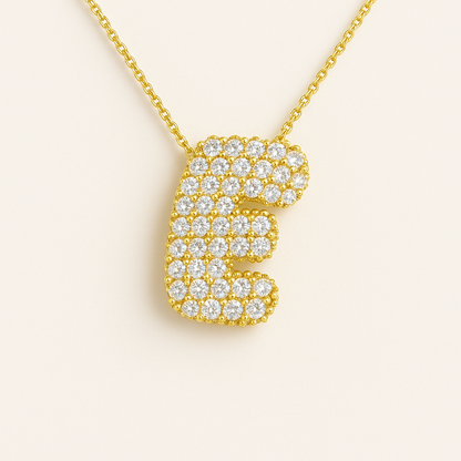 Bubble Initial Crystal Necklace, A–Z, 18 in