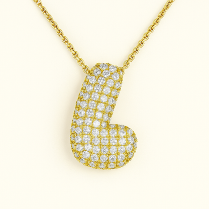 Bubble Initial Crystal Necklace, A–Z, 18 in