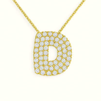 Bubble Initial Crystal Necklace, A–Z, 18 in