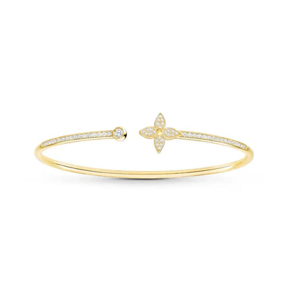 Four-Petal Open Cuff Bracelet — Ester