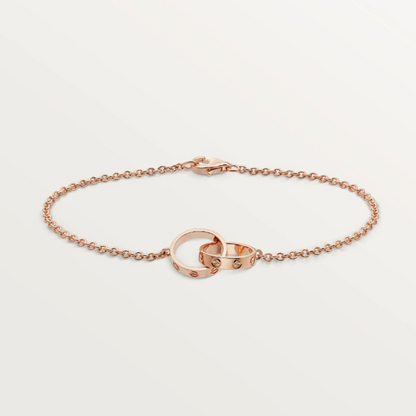 Interlocking Ring Chain Bracelet — Love