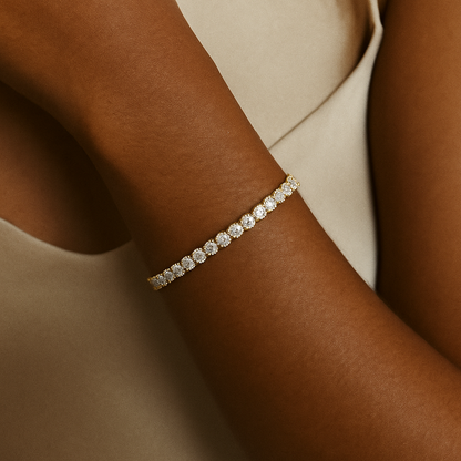 Clear Detail Tennis Bracelet, Three Color Options