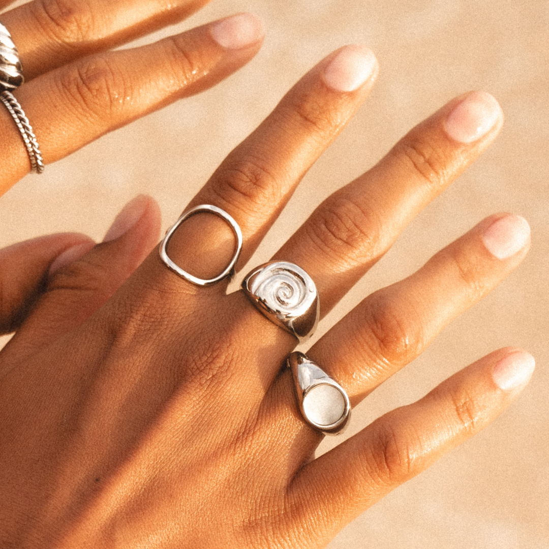 Nautilus Spiral Signet Ring — Calypso