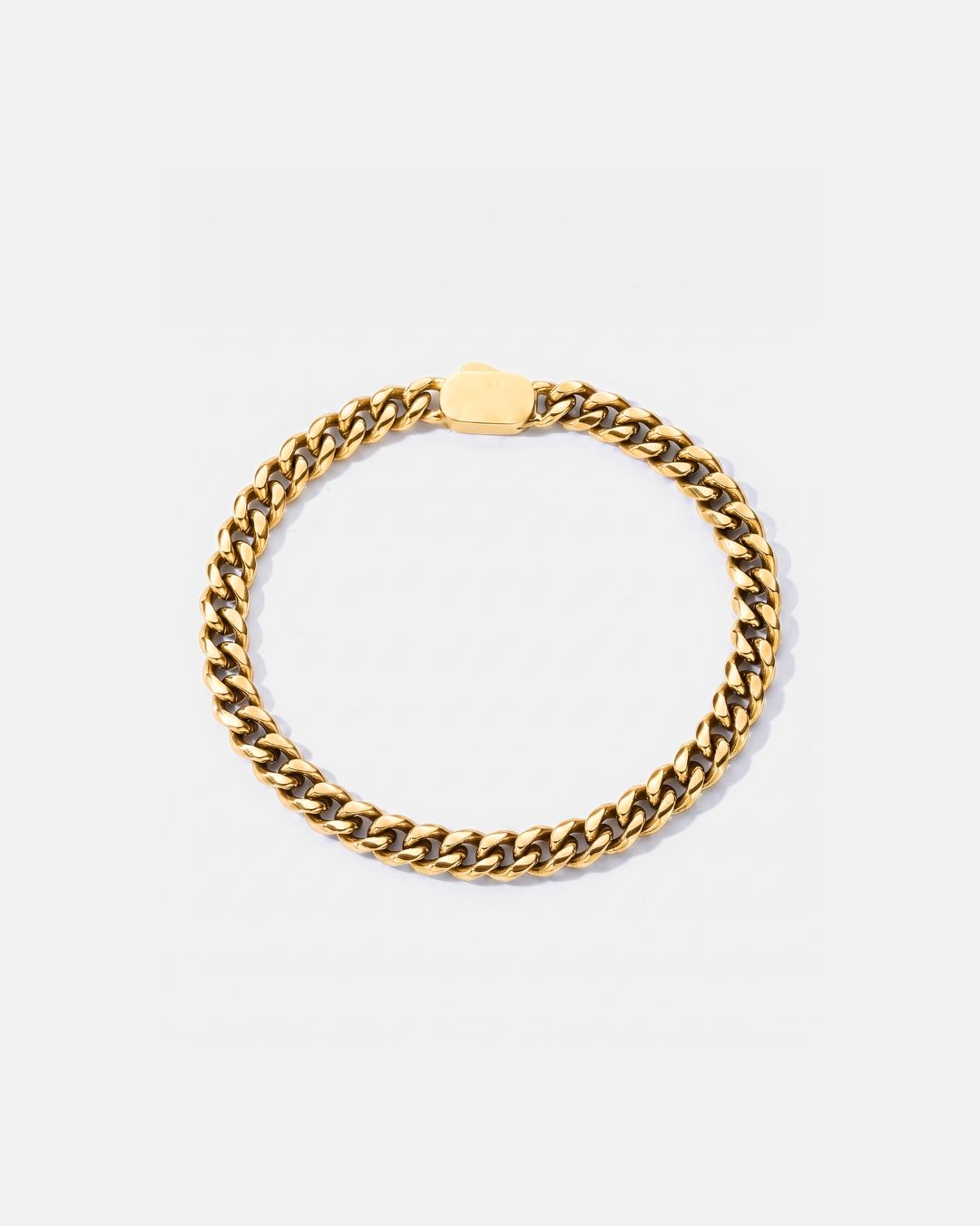 Men’s Cuban Link Bracelet, 6 mm, 14K Gold-Plated