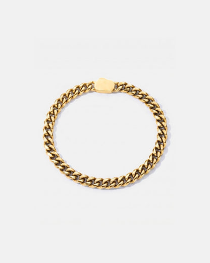 Men’s Cuban Link Bracelet, 6 mm, 14K Gold-Plated