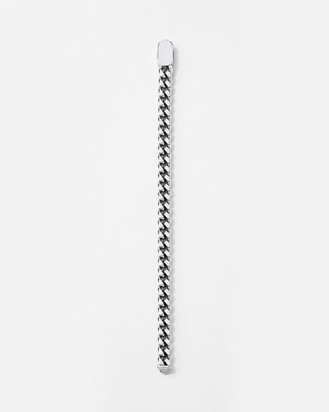 Men’s Cuban Link Bracelet, 6 mm, Platinum-Plated
