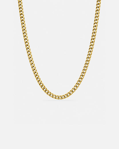 Men’s 18K Gold-Plated Cuban Chain Necklace, 5 mm