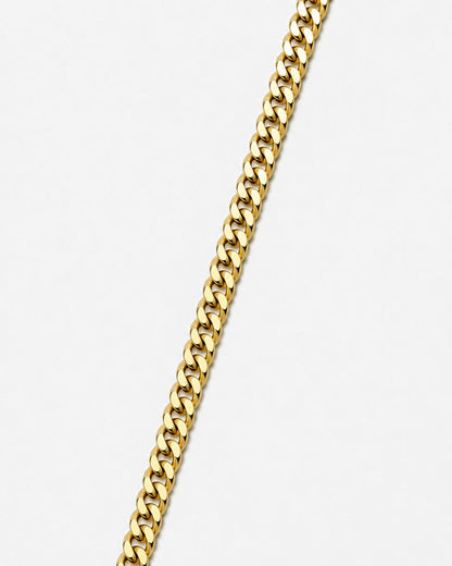 Men’s 18K Gold-Plated Cuban Chain Necklace, 5 mm