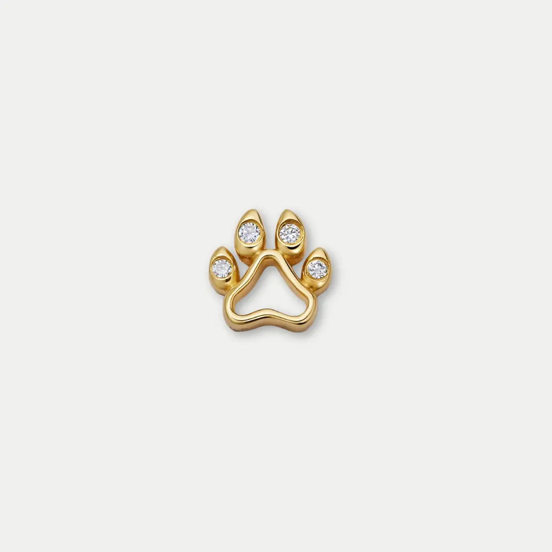 Dog Paw Charm with Clear Details