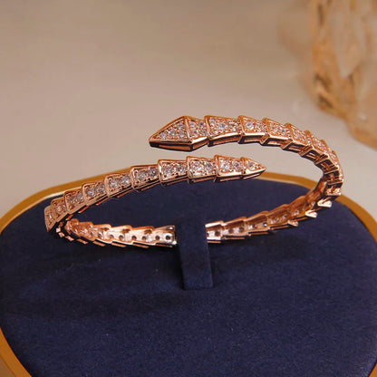 Crystal Detail Serpent Wrap Bracelet — Astra