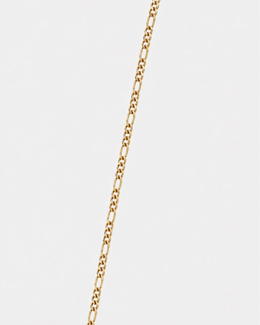 Men’s 18K Gold-Plated Figaro Chain Bracelet, 3 mm