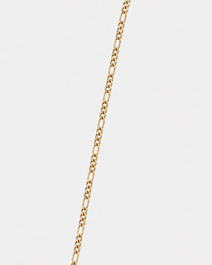 Men’s 18K Gold-Plated Figaro Chain Necklace, 3 mm