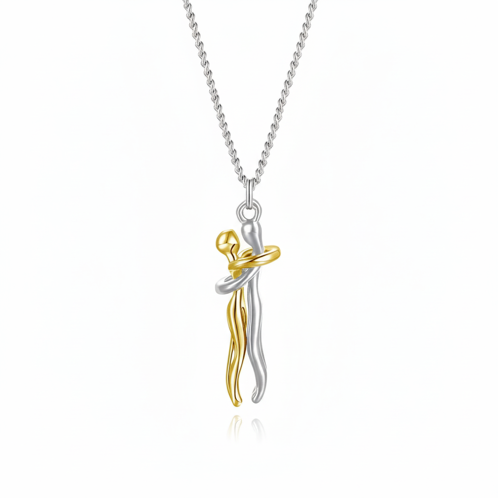 Hugging Figures Pendant Necklace — Embrace