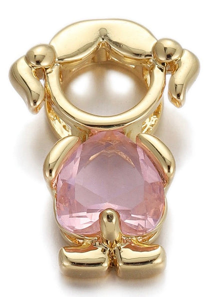 Boy and Girl Crystal Charms — Forever Mine