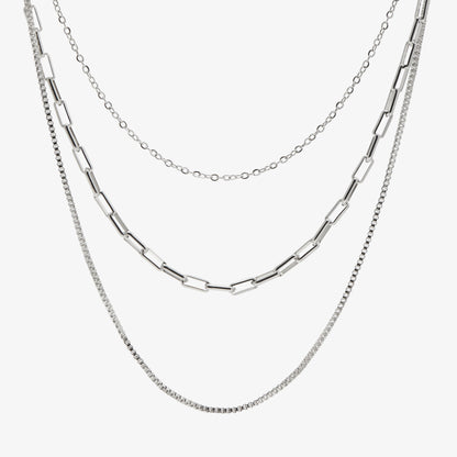 Triple Layer Chain Choker, 36–47 cm — Solara