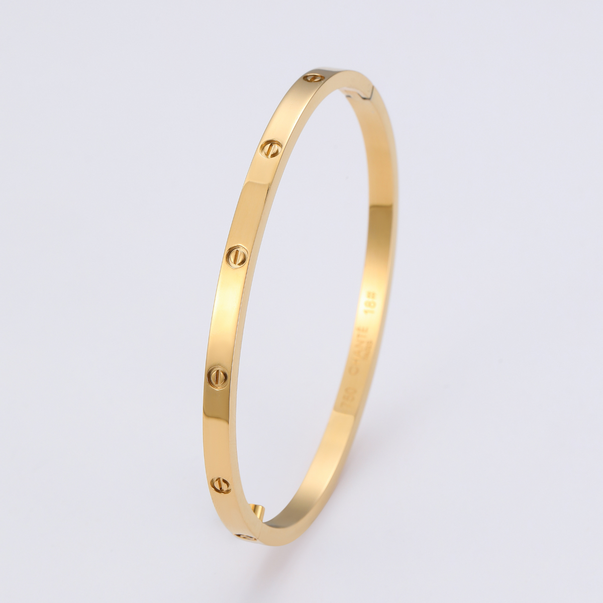 Slim Screw Detail Bangle — Love Refined
