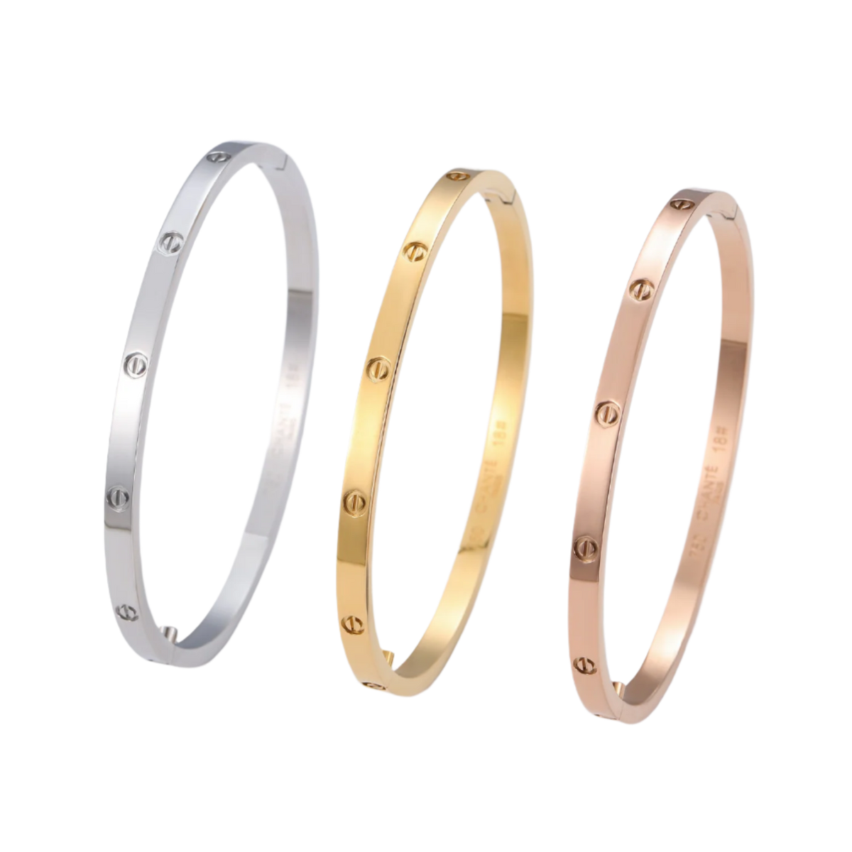 Slim Screw Detail Bangle — Love Refined