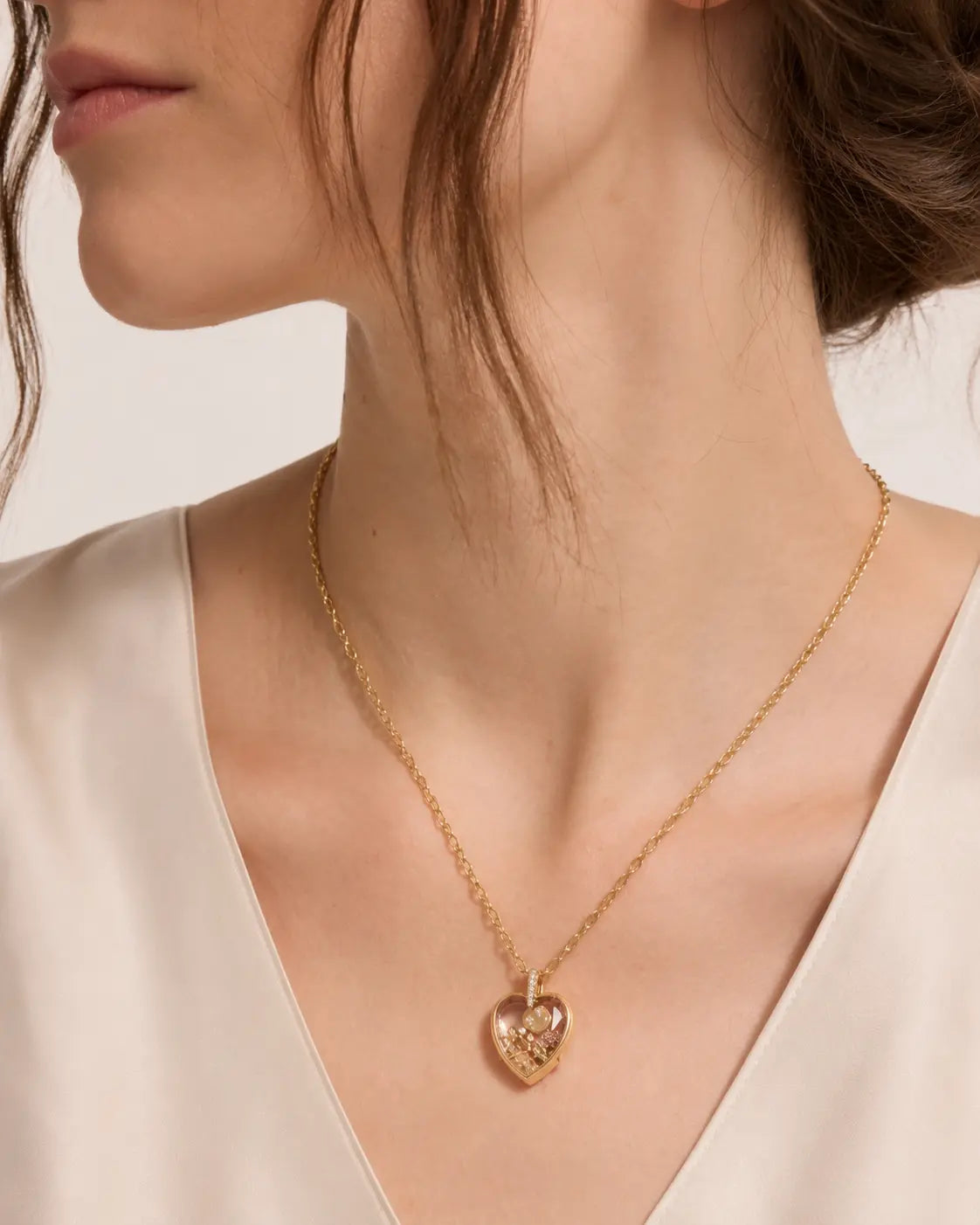 Keepsake Locket Necklace with Charm Options