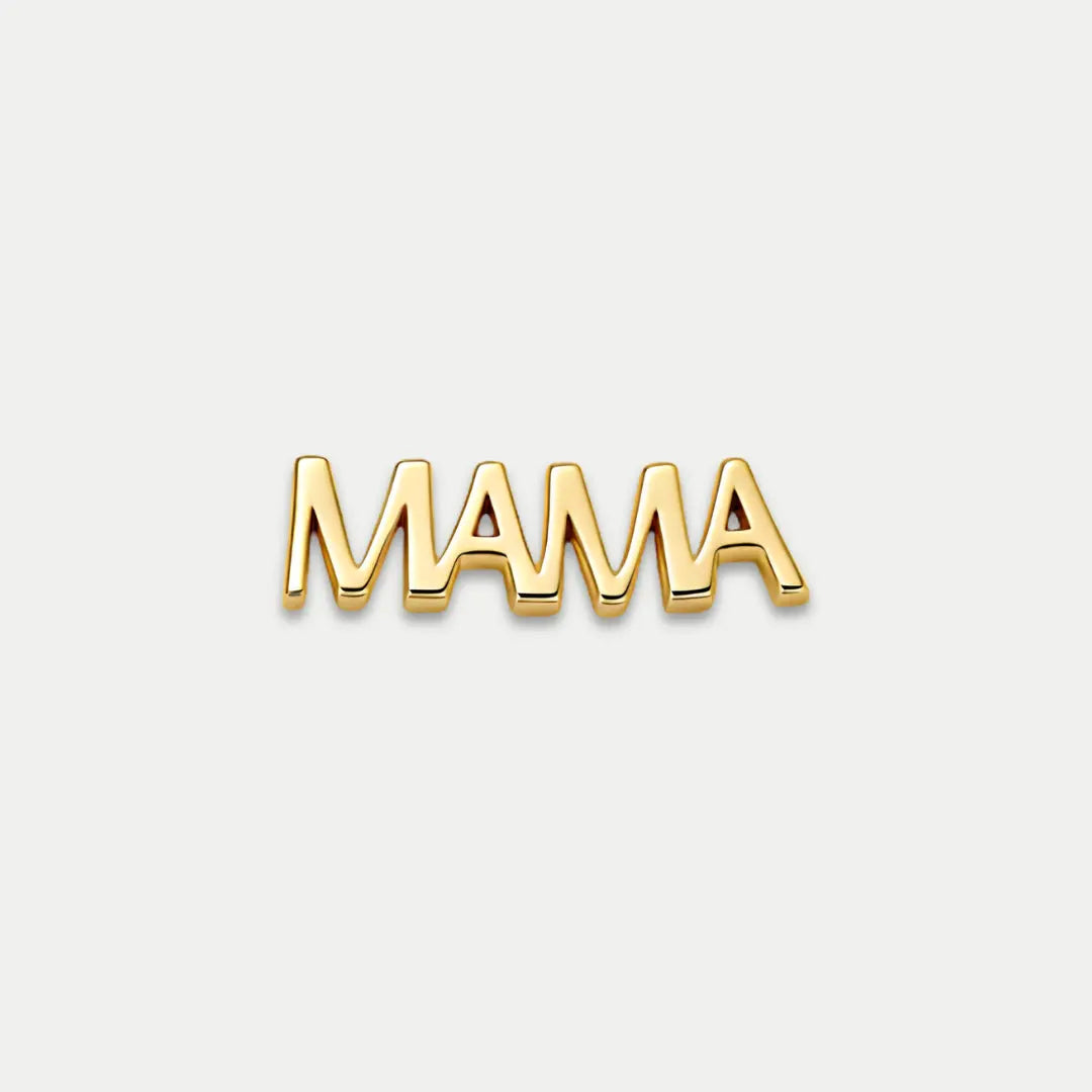 Mama Letter Charm in Gold Tone