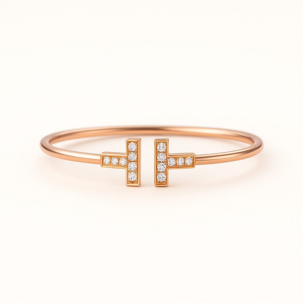 T-Shaped Zirconia Detail Cuff — Tess