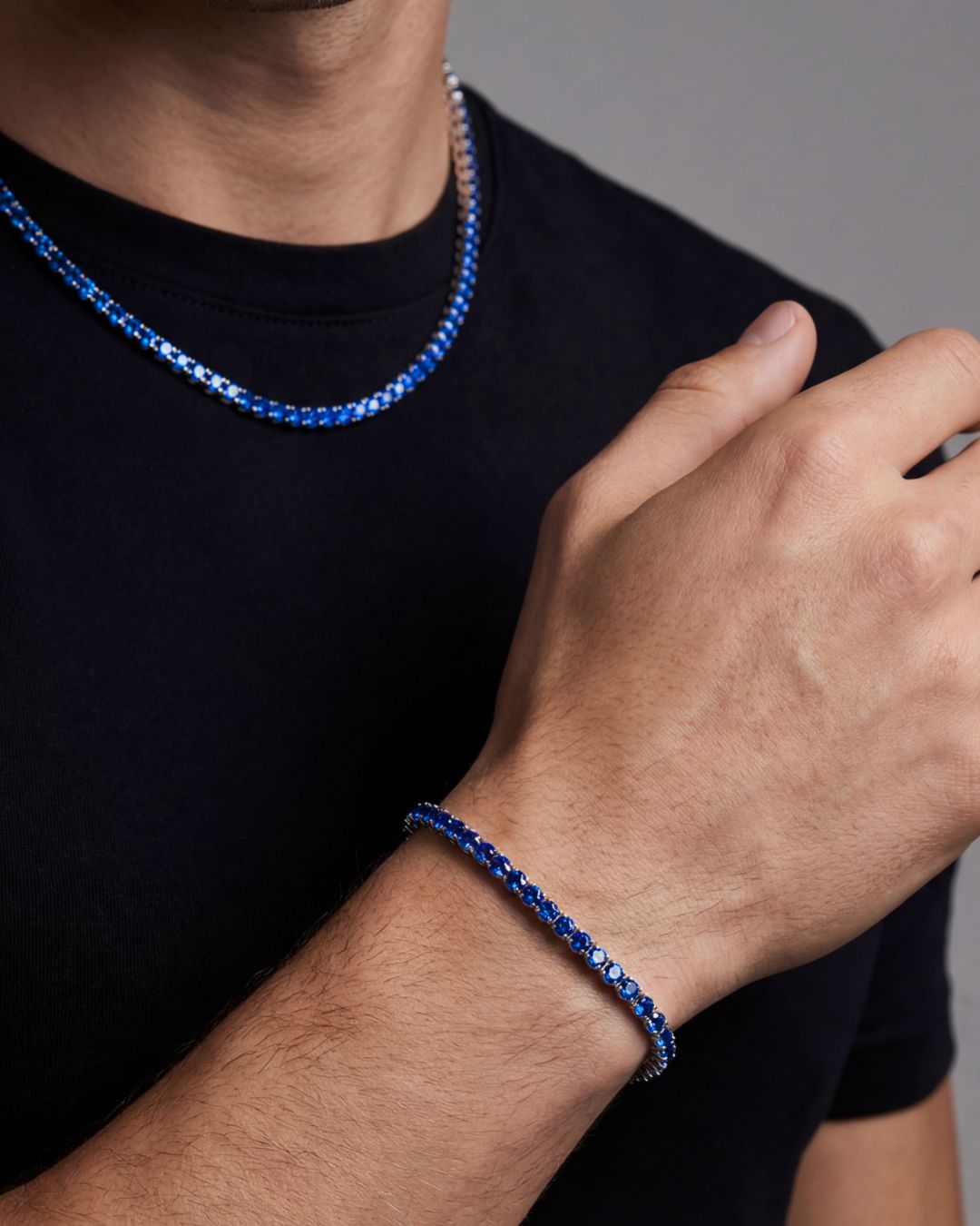 Blue Zircon Tennis Bracelet, 4 mm, Silver-Plated — Reserva