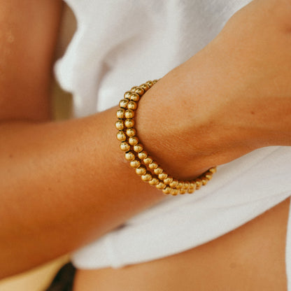 Gold-Tone Beaded Bracelet — Caicos
