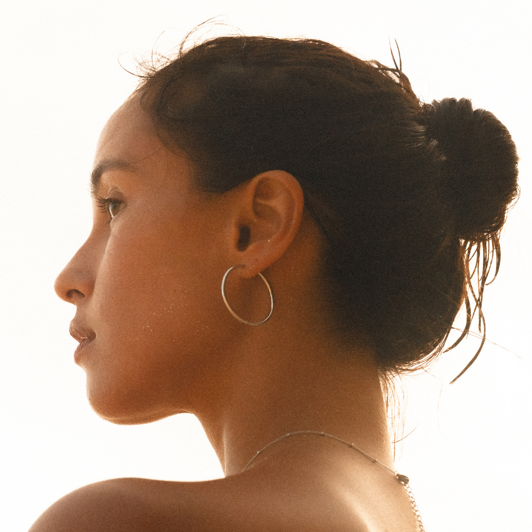 Thin Hoop Earrings, 25 or 30 mm