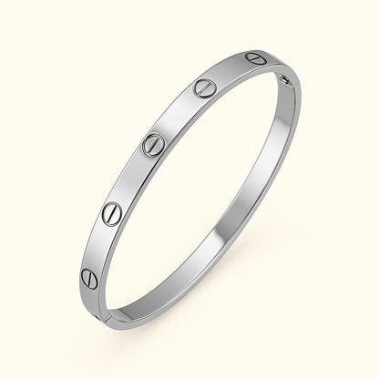 Screw Detail Cuff Bracelet — Love