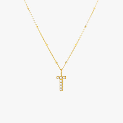Mother-of-Pearl Initial Necklace, A–Z