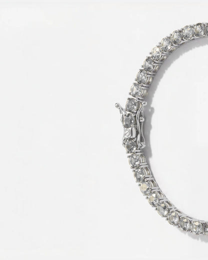 Clear Zircon Tennis Bracelet, 4 mm, Silver-Plated — Reserva