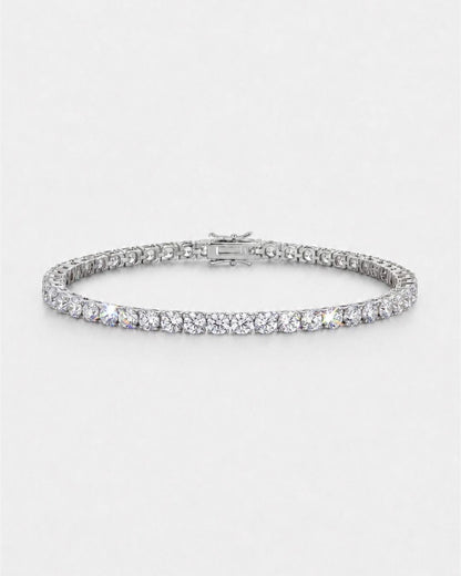 Clear Zircon Tennis Bracelet, 4 mm, Silver-Plated — Reserva