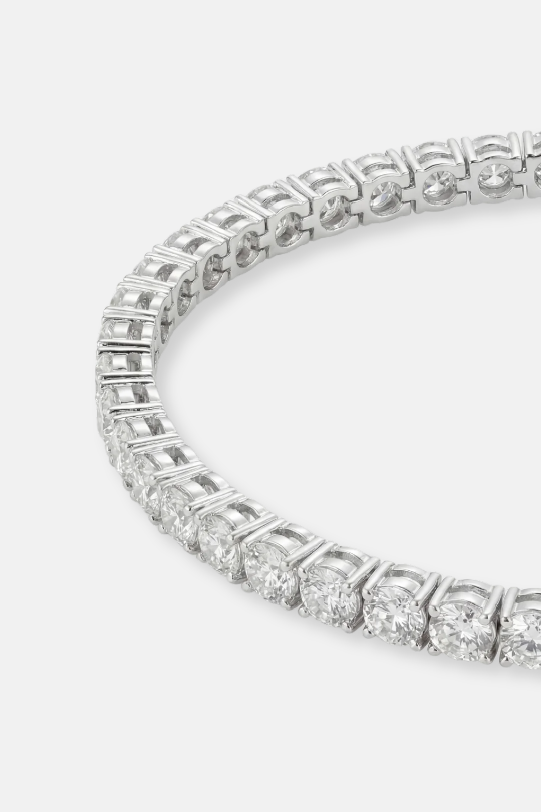 Clear Zircon Tennis Bracelet, 4 mm, Silver-Tone