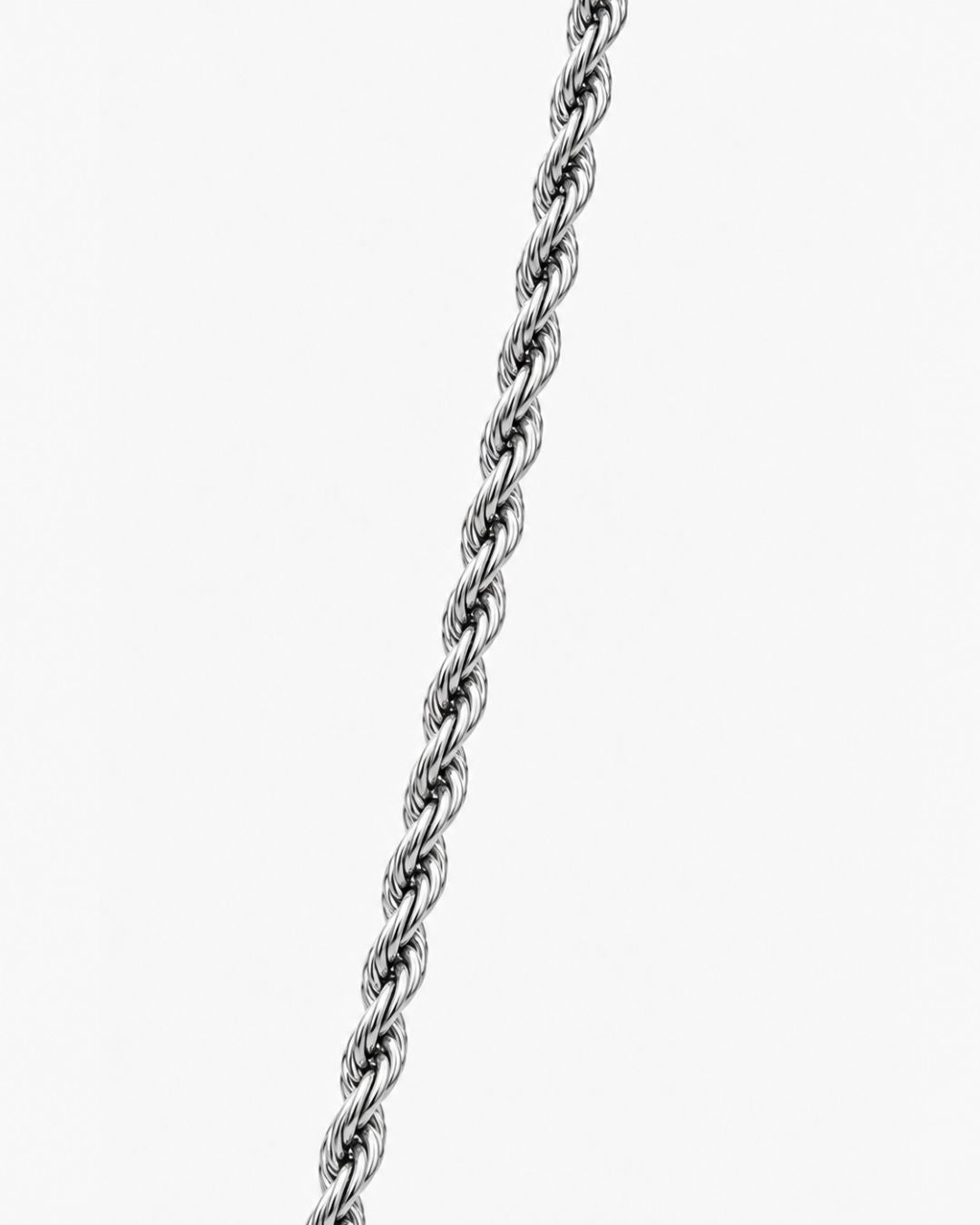 Men’s Stainless Steel Rope Chain Bracelet, 5 mm, Adjustable — Tressé Acier