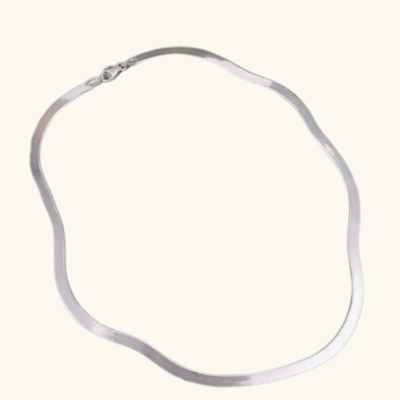Flat Herringbone Chain Necklace — Chelsea