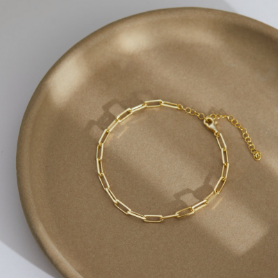 Adjustable Paperclip Link Bracelet — Maui