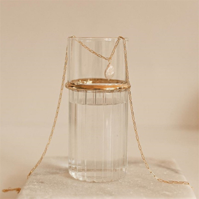 Pearl Pendant Paperclip Necklace — Kos