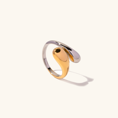 Adjustable Sculpted Open Ring — Cora