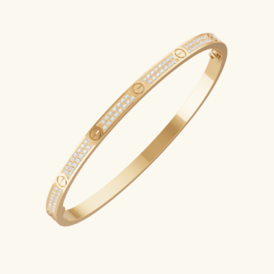 Pave Screw Detail Bangle — Malaga