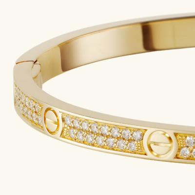 Pave Screw Detail Bangle — Malaga