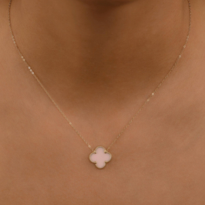Clover Pendant Necklace, Five Color Options