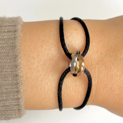 Interlocking Ring Cord Bracelet — Trinity