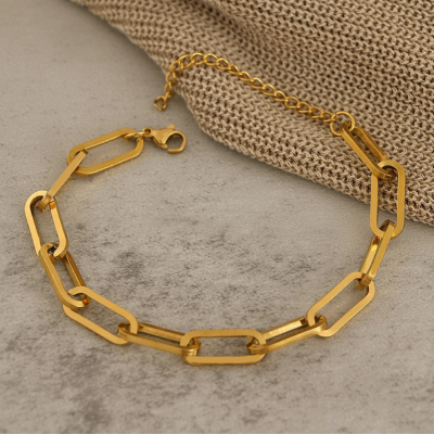 Bold Paperclip Link Bracelet — Jessie