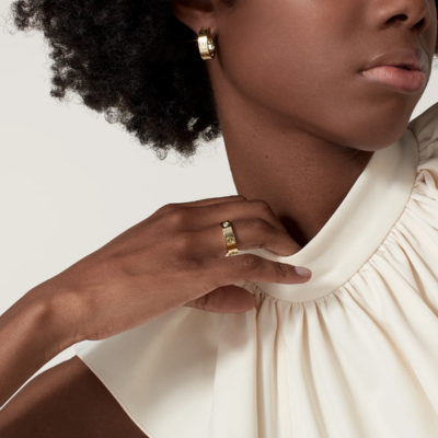 Screw Detail Hoop Earrings — Love